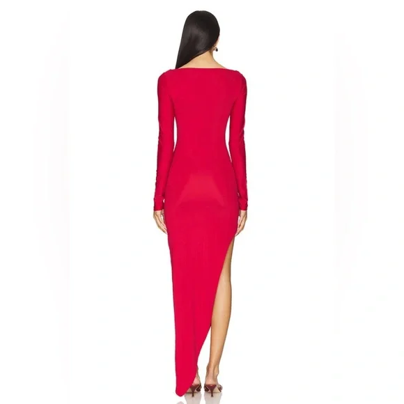 💗Superdown Red Bodycon Dress with Slit - Picture 3 of 7